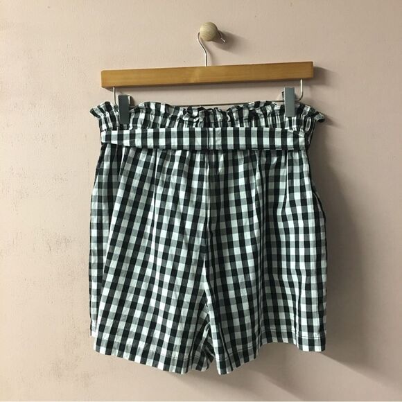 Joie Cleantha Black & White Gingham High Waisted Shorts Size L NWT - Picture 3 of 10